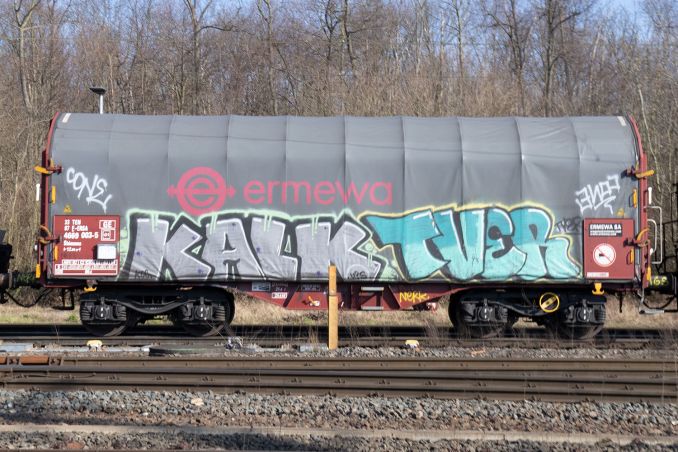 Güterwagen 4669 003-5 (Shimmns) mit Aufschrift ermewa im Güterbahnhof Köln Gremberg / © ummet-eck.de / christian schön