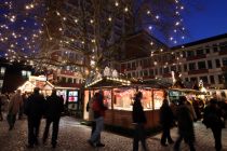 Der Weihnachtsmarkt um das Rathaus in Münster. • © Presseamt Münster, MünsterView