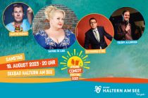 Das Plakat für das diesjährige Strand Comedy Festival. • © Stadt Haltern am See