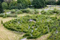 Heckengarten - Der Heckengarten wächst zur Zeit, wird aber voll ausgewachsen zu einem kleinen Irrgarten. Das Ziel ist ein kleiner Aussichtsturm in der Mitte. • © ummeteck.de - Silke Schön
