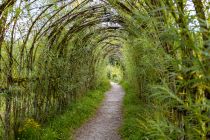 Die Gartenanlage bieten unter anderem diesen bewachsenen Rundgang. • © ummeteck.de - Silke Schön