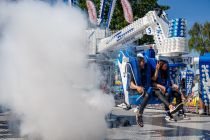 Jetlag (Weber) - Fahrgeschäft auf der Kirmes - Mit etwas Nebel macht die Fahrt noch mehr Spaß. • © ummeteck.de - Christian Schön