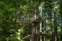 Zwischen April und Oktober (je nach Wetter) kannst Du im Kletterwald Freudenberg an Deinem Mut und Deiner Koordination arbeiten. • © ummeteck.de - Silke Schön