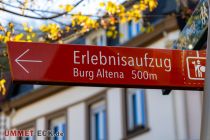 Seit 2014 haben die Besucherinnen und Besucher der Burg Altena die Möglichkeit, sich den Aufstieg auf den Hügel zu erleichtern.  • © ummet-eck.de - Silke Schön