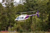 Der Hubschrauber Bell 206B ist der bislang erfolgreichste Hubschraubertyp in der zivilen Luftfahrt. Hier für Rundflüge unterwegs. • © ummet-eck.de / christian schön