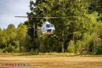 Bemerkenswert war die Anzahl der Rundflüge der beiden Hubschrauber, die stets nur kurz landeten und sofort wieder abhoben. • © ummet-eck.de / christian schön