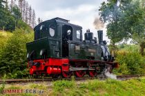 Die Dampflok Spreewald, welche als Leihgabe in diesem Jahr für die ausgefallene Dampflok Bieberlis fährt, im Einsatz. • © ummeteck.de - Silke Schön