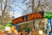 Karibik-Coaster auf der Osterkirmes 2023 in Düsseldorf - Ersten (familienfreundlichen) Achterbahn-Thrill bot der Karibik-Coaster. • © ummet-eck.de - Schön