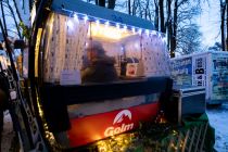 Weihnachtsmarkt 2023 in Meinerzhagen-Valbert - Bilder - Eine umgebaute Gondel vom Golm (der liegt im Montafon in Vorarlberg in Österreich) ist die Gondel 34. • © ummet-eck.de - Silke Schön