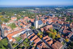 Beeindruckender Blick auf Horstmar mit seiner Kirche und der idyllischen Umgebung. • © Münsterland e.V. / Matthias Höing