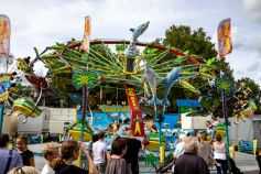 Der Twister Hawaii-Swwing von Neigert auf dem Volksfest in Freising (2023) • © kirmesecke.de