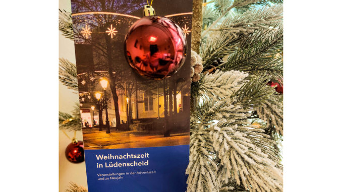 Der Weihnachtsflyer zeigt Veranstaltungen in Lüdenscheid auf. // Foto: Stadt Lüdenscheid