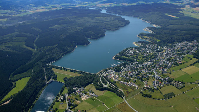 Die Sorpetalsperre von oben. // Foto: Ruhrverband