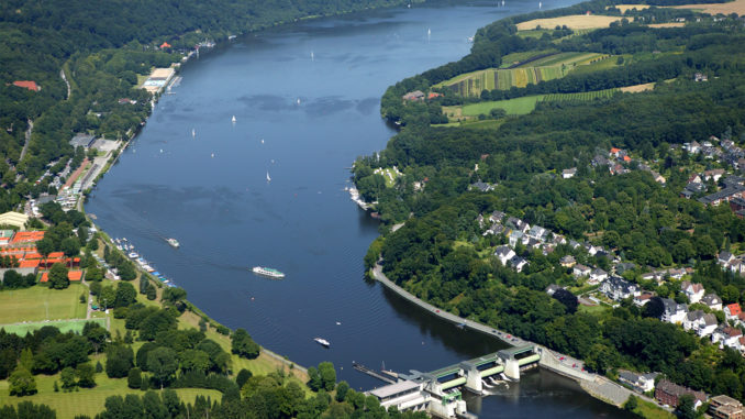 Der Baldeneysee von oben. // Foto: Ruhrverband