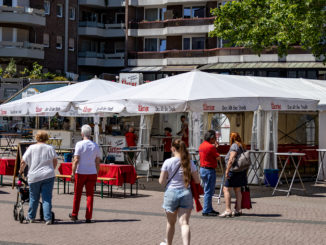 Sterkrader Fronleichnamskirmes 2023 nicht auf kleinem Markt.