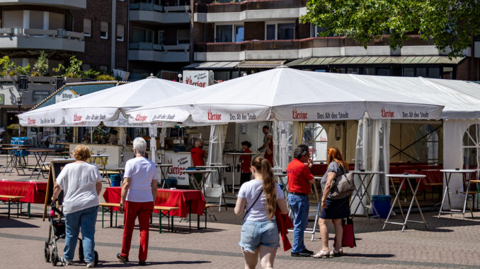 Sterkrader Fronleichnamskirmes 2023 nicht auf kleinem Markt.