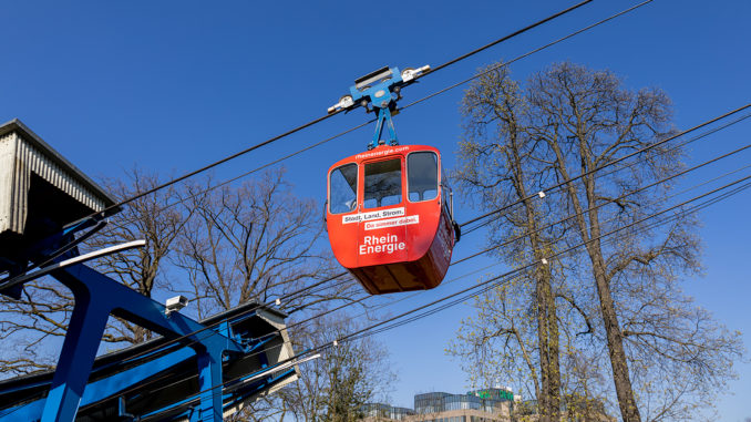 Das gewohnte Bild der Rheinseilbahn wird mit dem Rheinpendel der Vergangenheit angehören. Bild: ummet-eck.de / schön